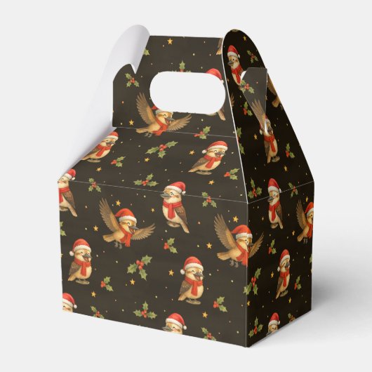 Kerst Kookaburra Aquarel Bedankdoosjes (Achterkant)