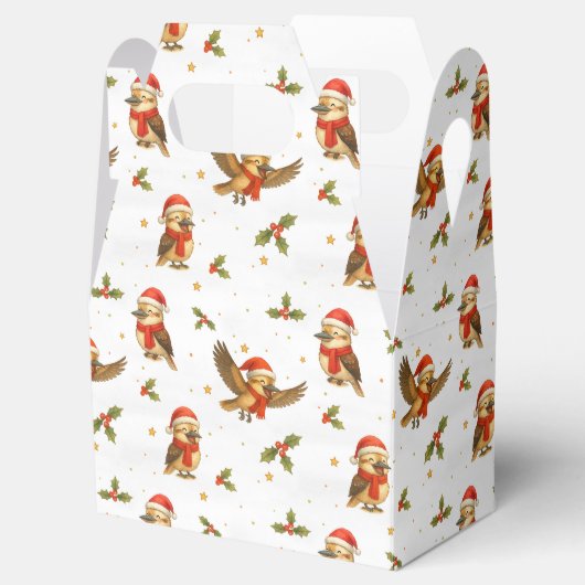 Kerst Kookaburra Aquarel Bedankdoosjes (Geopend)