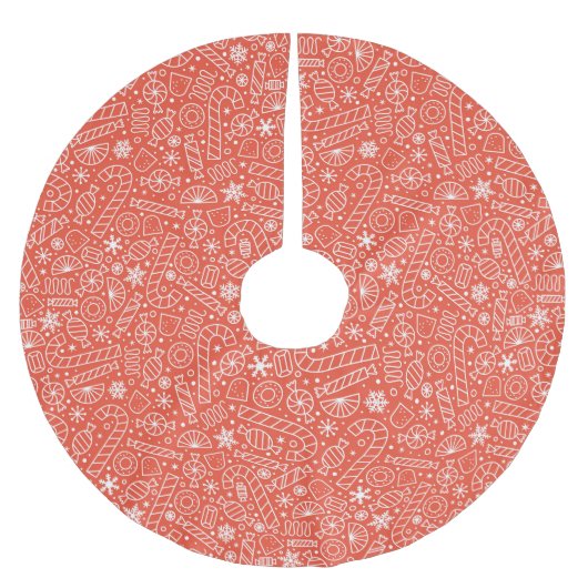 Kerst Kookboom Vloerkleed - Rood Kerstboom Rok (Voorkant)