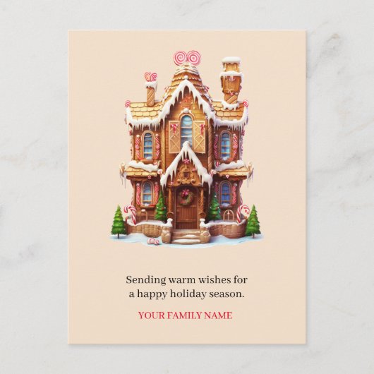 Kerst kookhuis briefkaart (Voorkant)