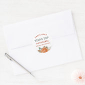 Kerst Kookplaat Potpourri Cadeau Ronde Sticker (Envelop)