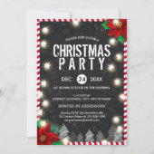 Kerst Koord Licht Zwart Wit Rood Kaart (Voorkant)