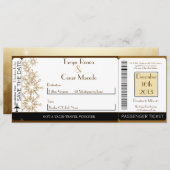 Kerst Koper Boarding Pass Bruiloft uitnodiging (Voorkant / Achterkant)