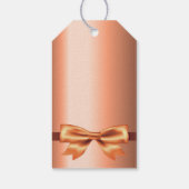 Kerst koper metaalachtige monogram sierlijk cadeaulabel (Achterkant)