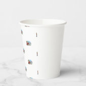 Kerst-kopjes met warme chocolade papieren bekers (Links)