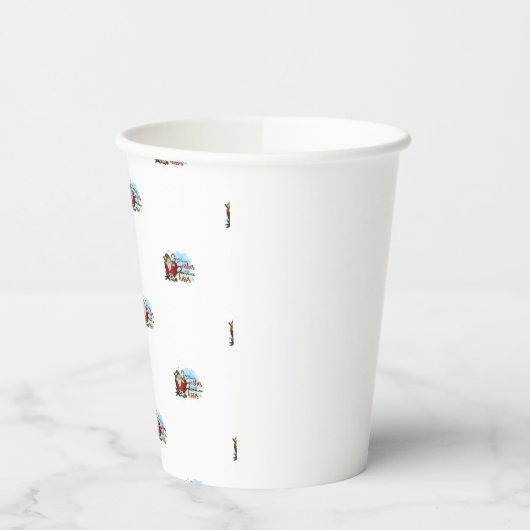 Kerst-kopjes met warme chocolade papieren bekers (Links)