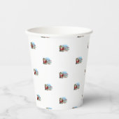 Kerst-kopjes met warme chocolade papieren bekers (Voorkant)