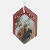 Kerst Koppel Feest Glas Ornament (Voorkant links)