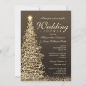Kerst Koppels Douchen Goud Kaart (Voorkant)