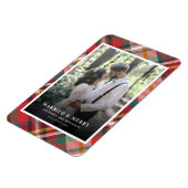 Kerst Koppels Foto Getrouwd en Vrolijk Vakantie Magneet (Linkerzijde)