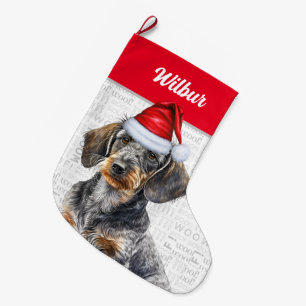 Kerst Kortharige Doxer Kerstman Hond Naam Grote Kerstsok