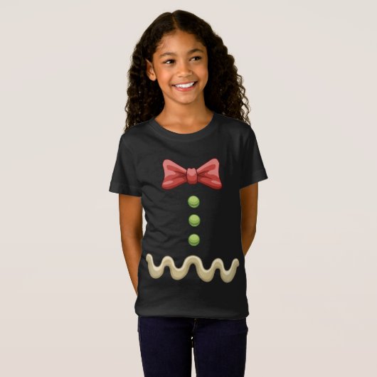 Kerst-kostuum Gingerbrood Fun-kerstfeest T-shirt (Voorkant volledig)