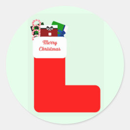 Kerst kous envelop afdichtingen ronde sticker