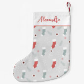 Kerst Kous Patroon Aangepaste Naam Kous Kleine Kerstsok (Achterkant)