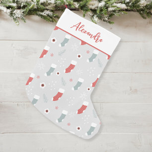 Kerst Kous Patroon Aangepaste Naam Kous Kleine Kerstsok