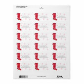 Kerst Kous Waterverf Etiket (Full Sheet)