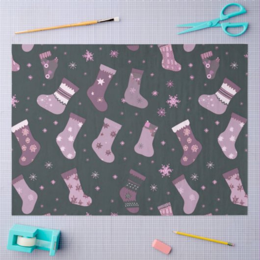 Kerst Kousen, Sneeuwvlokken & Sterren Kerstmis Tissuepapier (Craft)