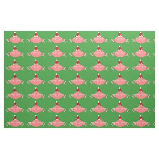 Kerst Krab Ambachtstof Stof (Fat Quarter)