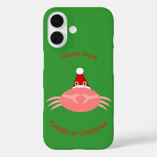 Kerst Krab Custom iPhone 16 Hoesje