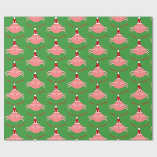 Kerst krab inpakpapier (Vlak)