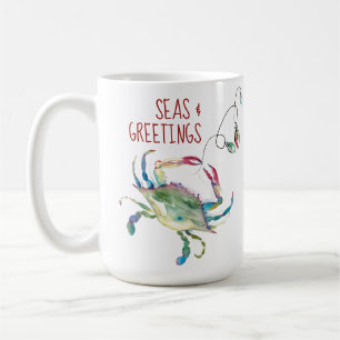 Kerst Krab Koffiemok Strand
