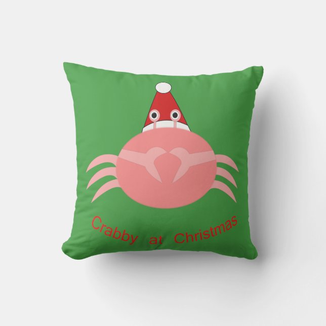 Kerst Krab Outdoor Kussen (Voorkant)