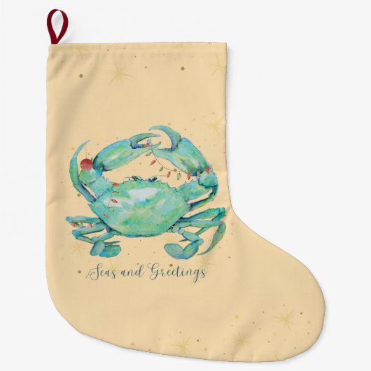 Kerst Krab Strand Grote Kerstsok (Voorkant)