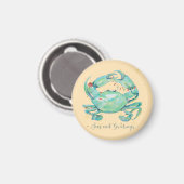 Kerst Krab Strand Magneet (Voorkant / Achterkant)