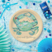 Kerst Krab Strand Papieren Bordje (Feest)