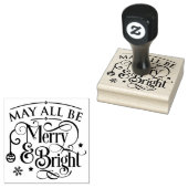 Kerst Krabbelalbum Stempel Merry & Bright (Gestempeld)