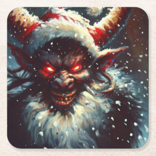 Kerst Krampus 1 Kartonnen Onderzetters