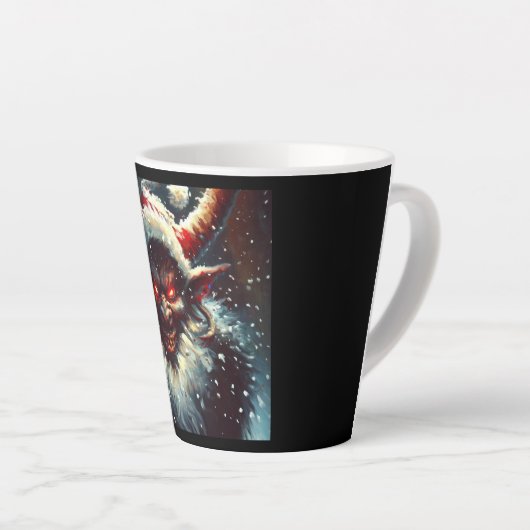 Kerst Krampus 1 Latte Mok (Rechterhoek)