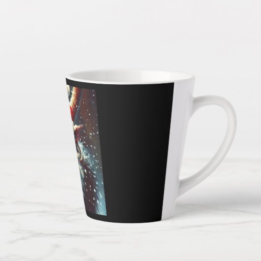 Kerst Krampus 1 Latte Mok (Rechts)