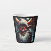 Kerst Krampus 1 Latte Mok (Voorkant)