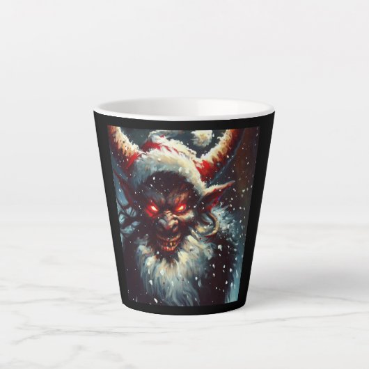 Kerst Krampus 1 Latte Mok (Voorkant)