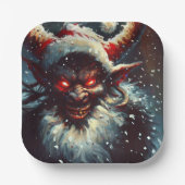Kerst Krampus 1 Papieren Bordje (Voorkant)
