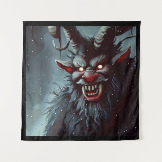 Kerst Krampus 2 Wandkleed (Voorkant)