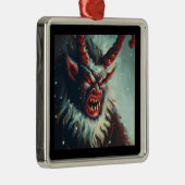 Kerst Krampus 3 Metalen Ornament (Rechts)