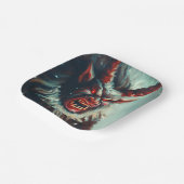 Kerst Krampus 3 Papieren Bordje (Gebogen)