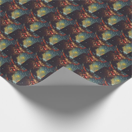 Kerst Krampus 4 Cadeaupapier (Hoek)