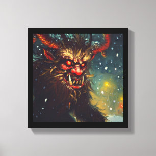 Kerst Krampus 4 Canvas Afdruk