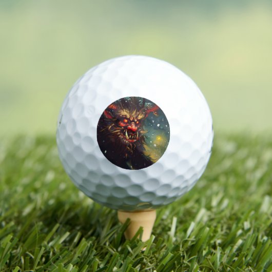 Kerst Krampus (4) Golfballen (Insitu Shirt)