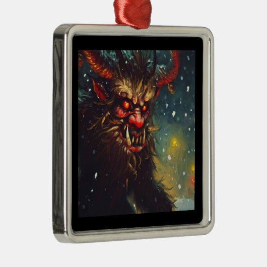 Kerst Krampus 4 Metalen Ornament (Rechts)