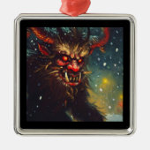 Kerst Krampus 4 Metalen Ornament (Voorkant)
