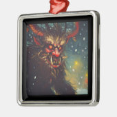 Kerst Krampus 4 Metalen Ornament (Links)