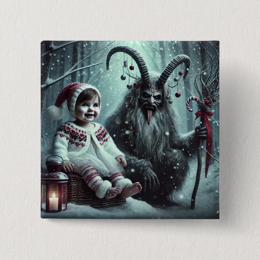 Kerst Krampus Button (Voorkant)