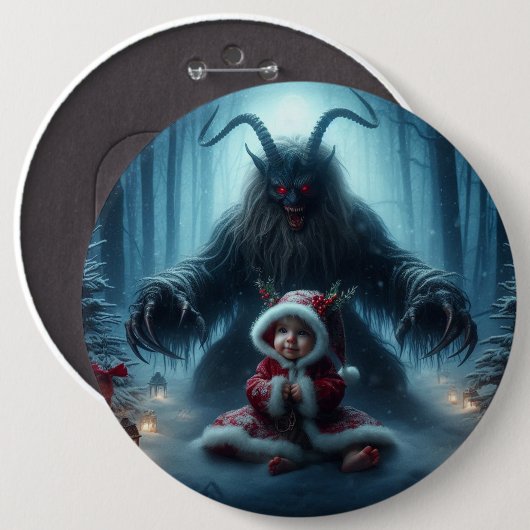 Kerst Krampus Button (Voorkant /achterkant)