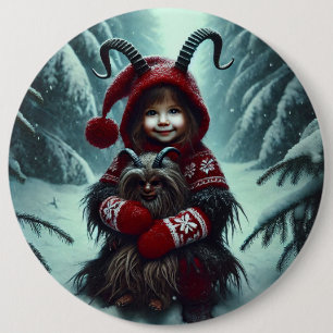 Kerst Krampus Button