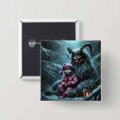 Kerst Krampus Button (Voorkant /achterkant)