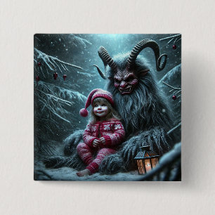 Kerst Krampus Button